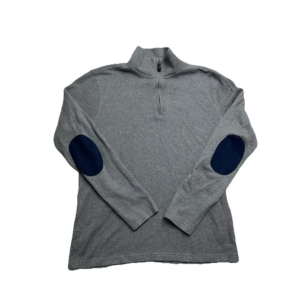 Banana Republic Men's Grey Quarter Zip Pullover Sweater‎ Size Large